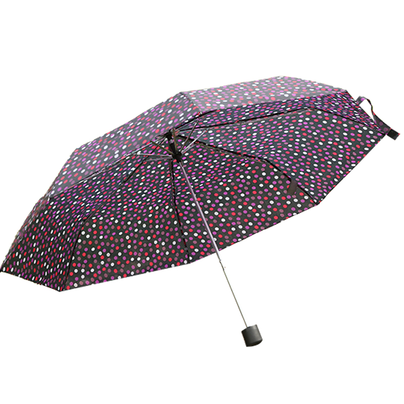 170T Naylon Moda Polka Dot Mini 3 kat şemsiye RU1902