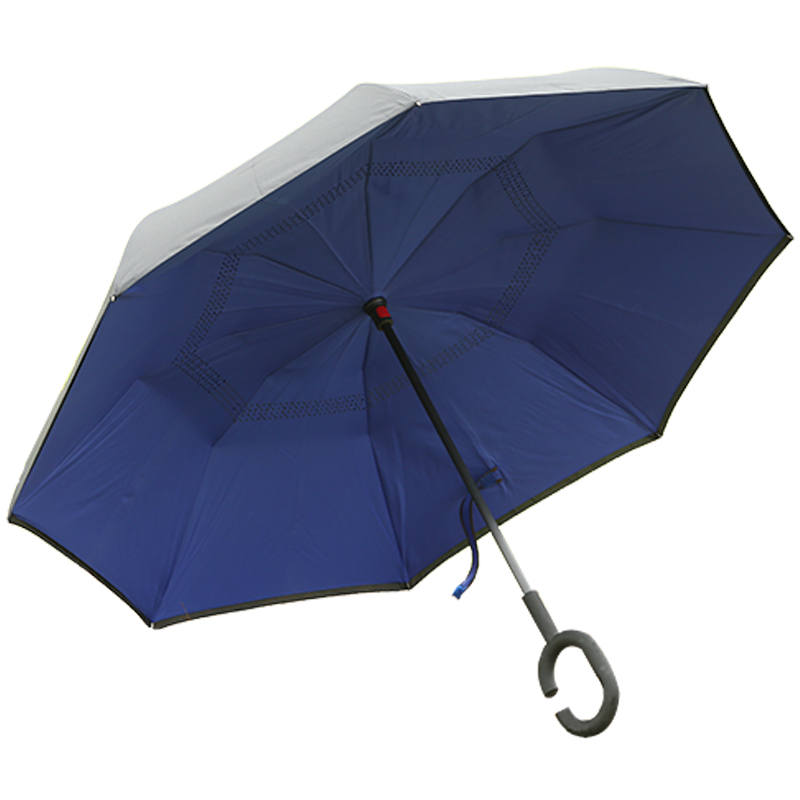 Kazbrella yüksek kaliteli fiberglas çerçeve düz renk rezervi şemsiye ru1921
